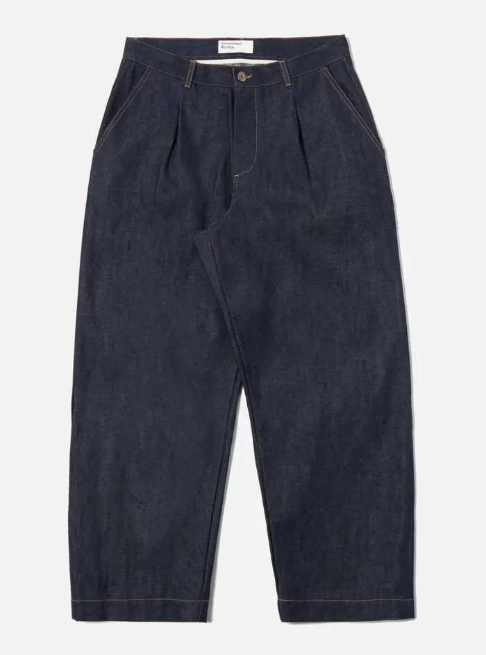 Trousers Men Universal Works Universal Works Duke Pant In Indigo 13oz Selvedge Denim