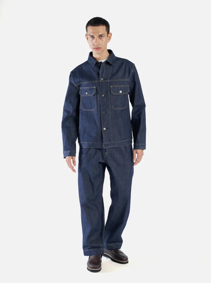 Trousers Men Universal Works Universal Works Duke Pant In Indigo 13oz Selvedge Denim