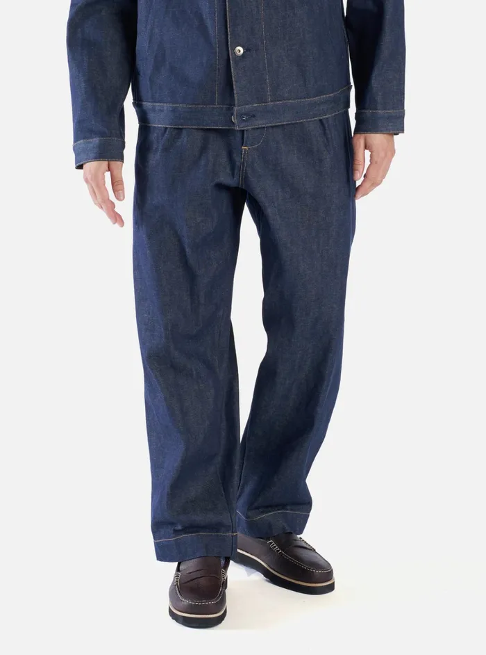 Trousers Men Universal Works Universal Works Duke Pant In Indigo 13oz Selvedge Denim