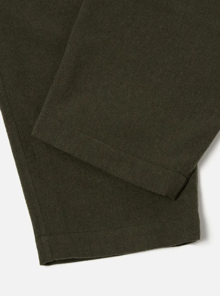 Trousers Men Universal Works Universal Works Oxford Pant In Olive Recycled Soft Wool