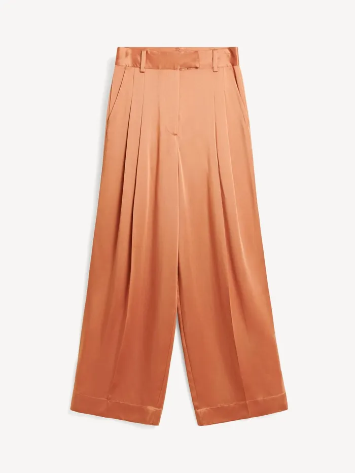 Trousers Women By Malene Birger Cymbaria HighWaist Trousers Dark Cherry Plum