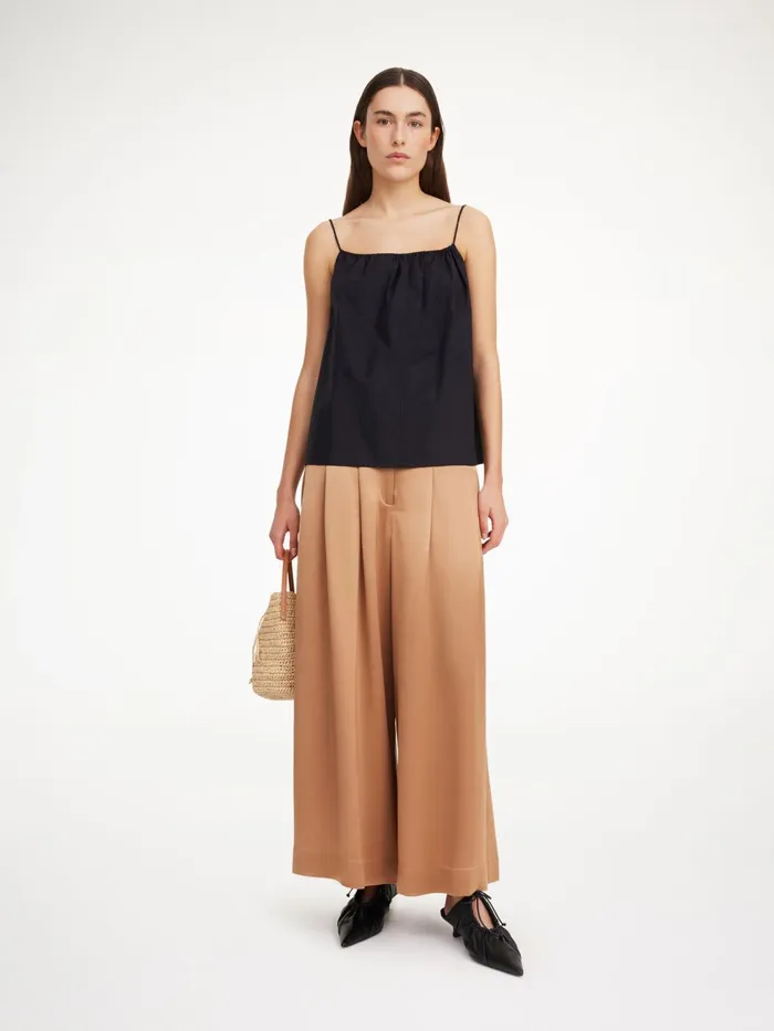 Trousers Women By Malene Birger Dorite WideLeg Trousers Tobacco Brown
