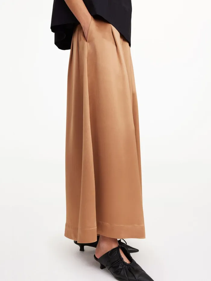 Trousers Women By Malene Birger Dorite WideLeg Trousers Tobacco Brown