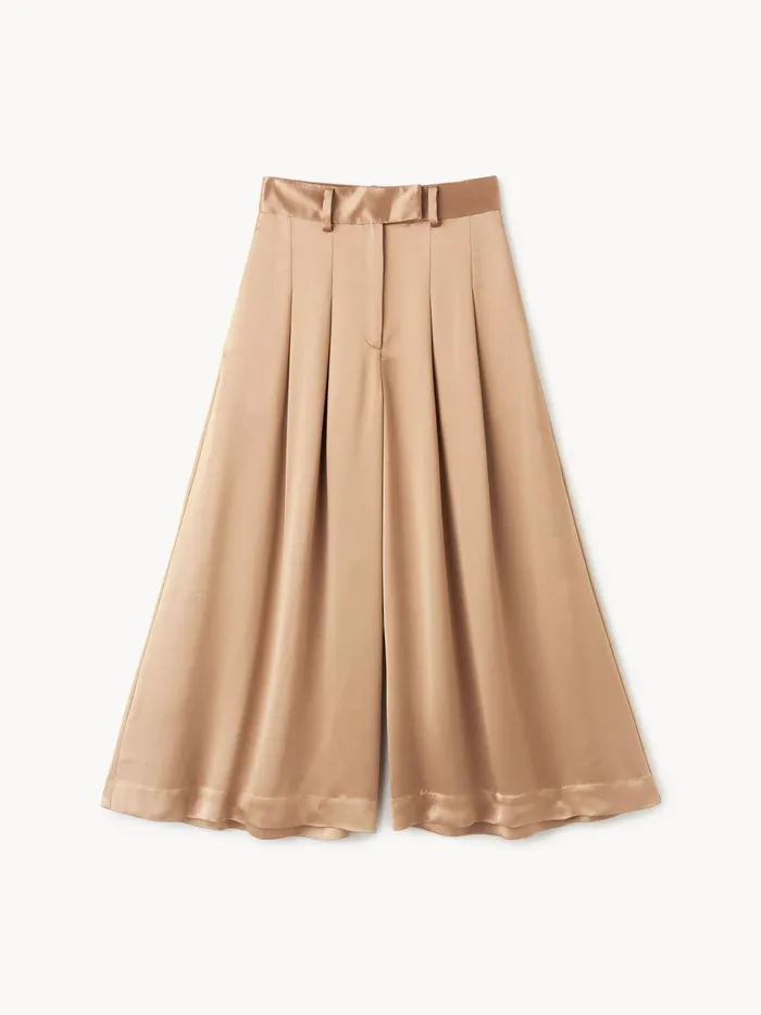 Trousers Women By Malene Birger Dorite WideLeg Trousers Tobacco Brown