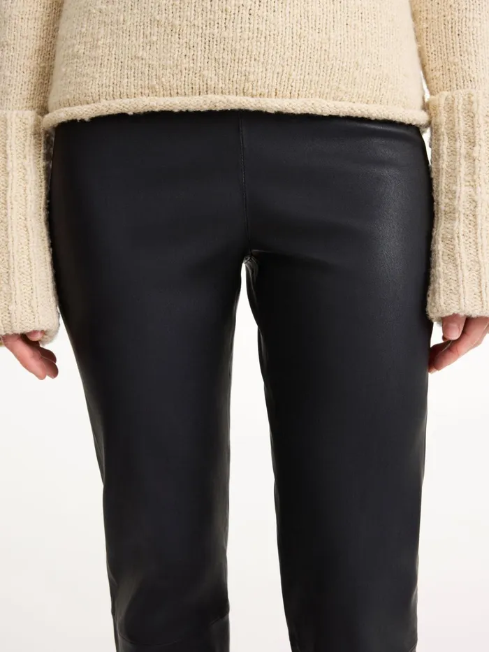 Trousers Women By Malene Birger Florentina Leather Trousers Black