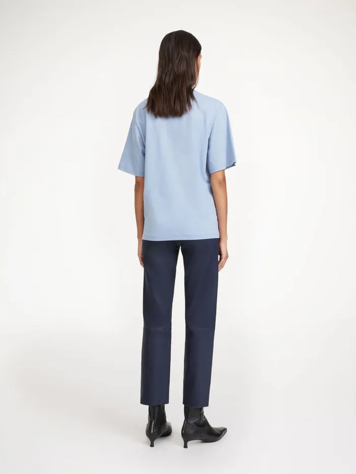 Trousers Women By Malene Birger Florentina Leather Trousers Navy Blazer