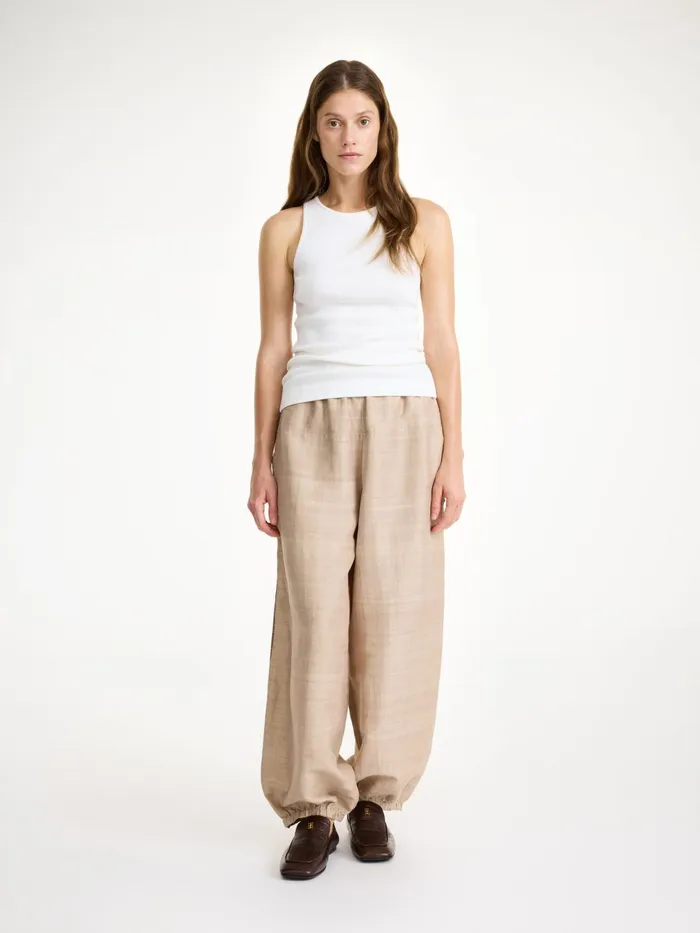 Trousers Women By Malene Birger Lumonas Silk Trousers Nomad