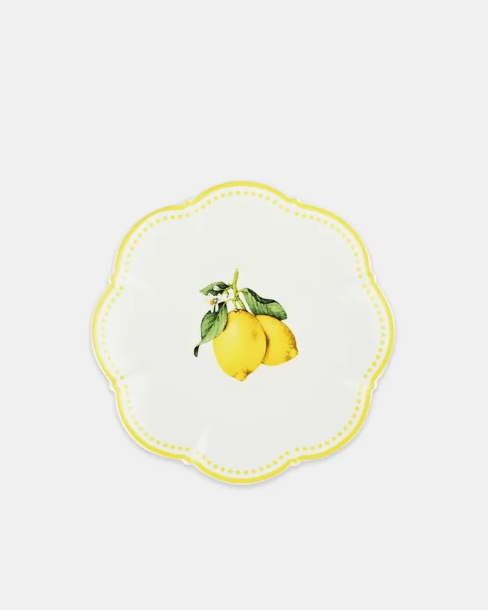Tutti Frutti Dessert Plate Yellow Women Aquazzura Dinnerware Tutti Frutti Dessert Plate Yellow Women Aquazzura Dinnerware