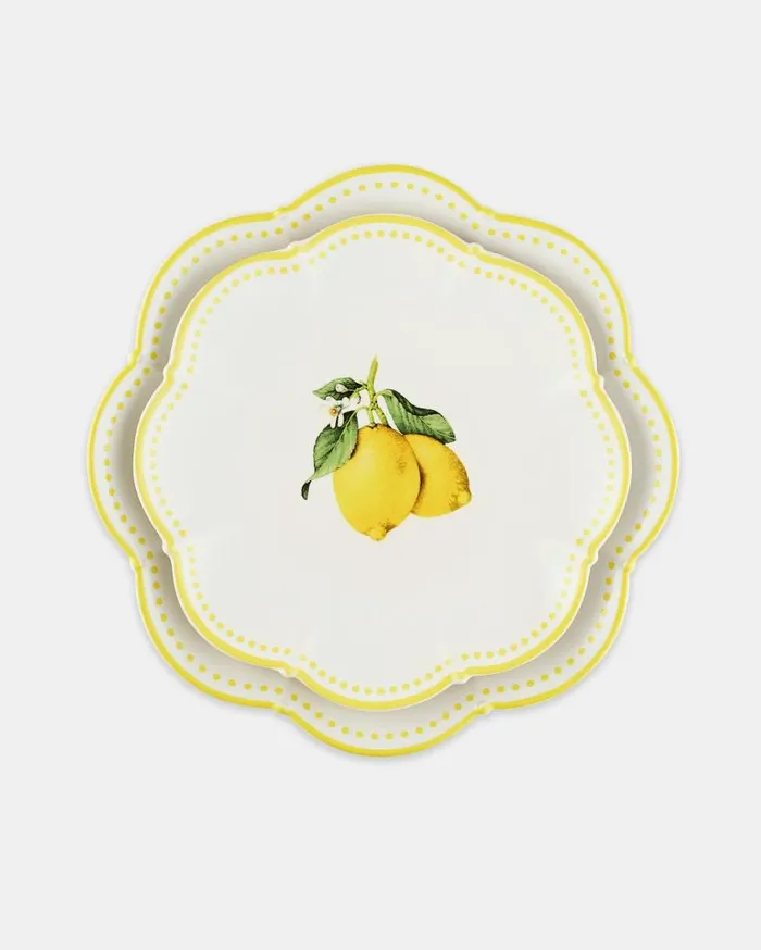 Tutti Frutti Dessert Plate Yellow Women Aquazzura Dinnerware Tutti Frutti Dessert Plate Yellow Women Aquazzura Dinnerware