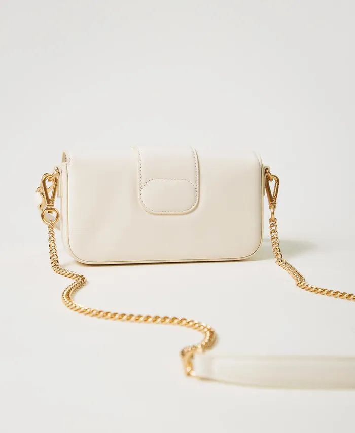 Twinset Amie039 Small Leather Shoulder Bag Old White Women Cross Body Bags Twinset Amie039 Small Leather Shoulder Bag Old White Women Cross Body Bags