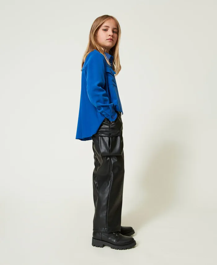 Twinset Cargo Trousers With Utility Pockets Black Girl Trousers And Jeans