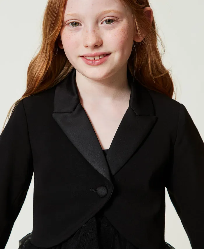 Twinset Flannel Spencer Jacket Black Girl Jackets And Outerwear Twinset Flannel Spencer Jacket Black Girl Jackets And Outerwear