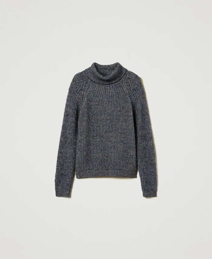 Twinset Multicolour Yarn Jumper With Lurex Multicolour Navy Blue Women Jumpers And Cardigans Twinset Multicolour Yarn Jumper With Lurex Multicolour Navy Blue Women Jumpers And Cardigans