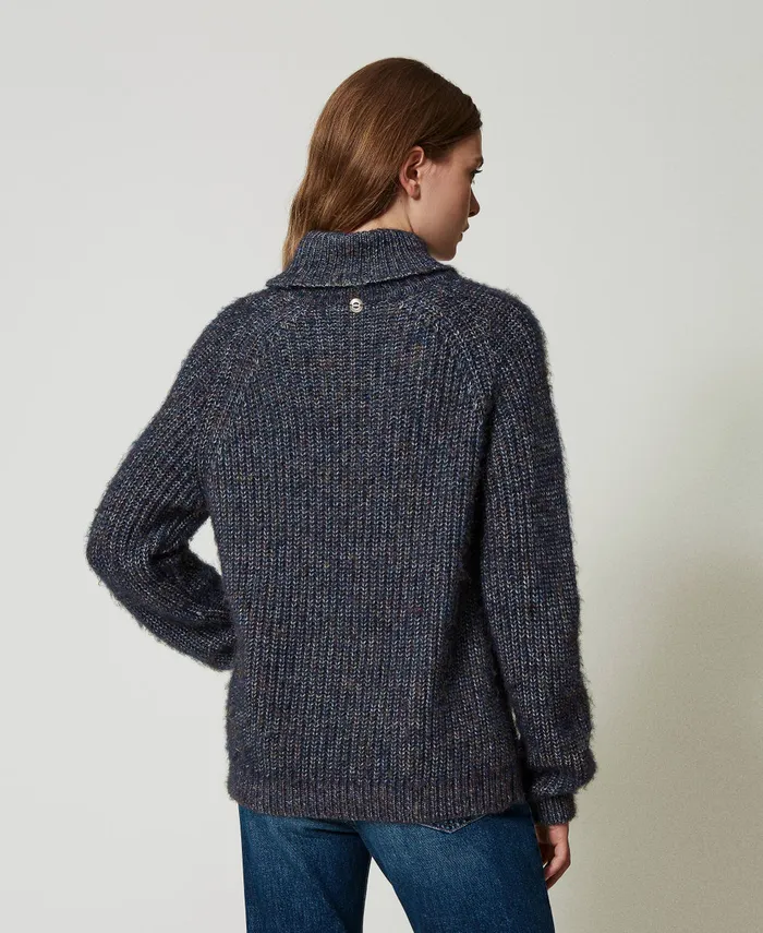 Twinset Multicolour Yarn Jumper With Lurex Multicolour Navy Blue Women Jumpers And Cardigans Twinset Multicolour Yarn Jumper With Lurex Multicolour Navy Blue Women Jumpers And Cardigans