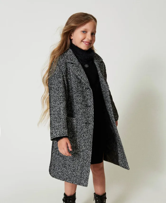 Twinset Short Knit Dress With Faux Fur Black Girl Dresses Twinset Short Knit Dress With Faux Fur Black Girl Dresses