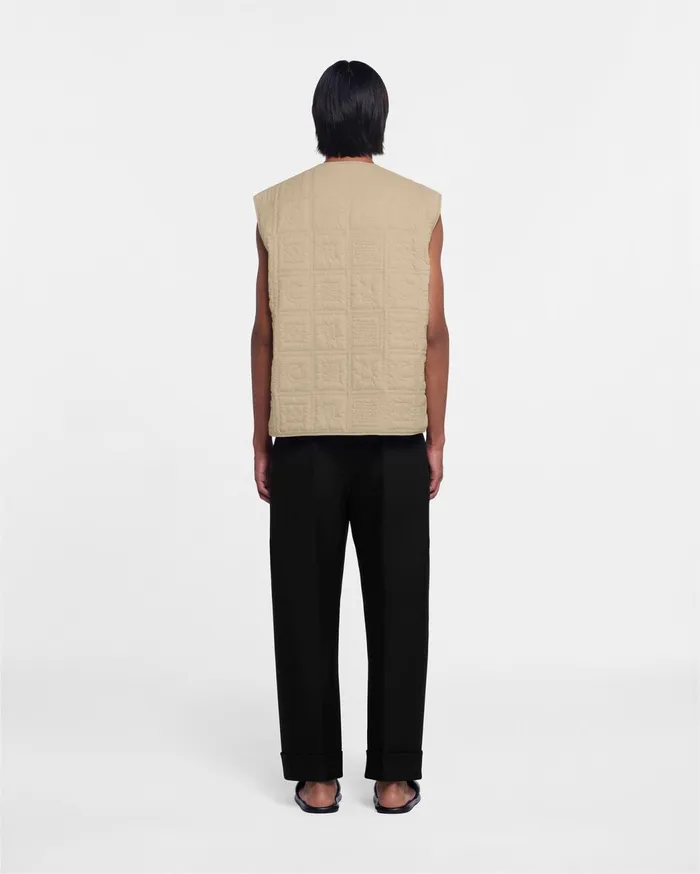 Tymen Quilted Tech Poplin Vest Pebble Men Nanushka TShirts and Vests