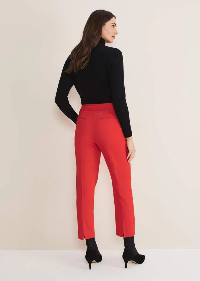 Ulrica Straight Leg Trousers Red Women Phase Eight Trousers