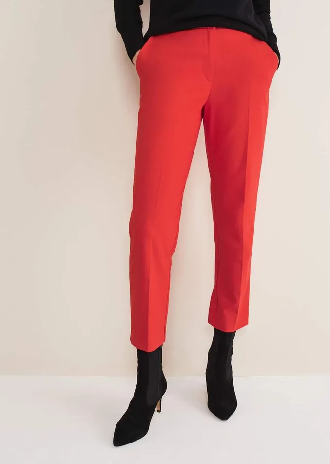 Ulrica Straight Leg Trousers Red Women Phase Eight Trousers