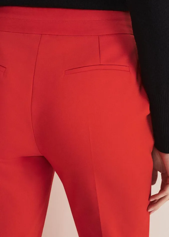 Ulrica Straight Leg Trousers Red Women Phase Eight Trousers
