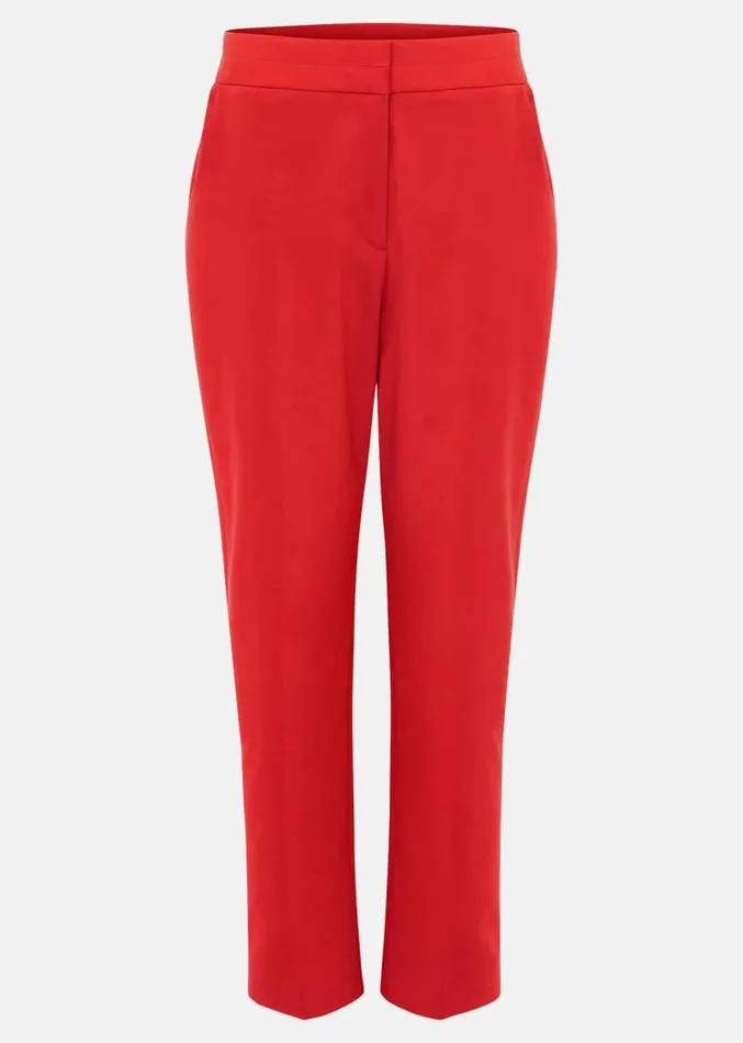 Ulrica Straight Leg Trousers Red Women Phase Eight Trousers