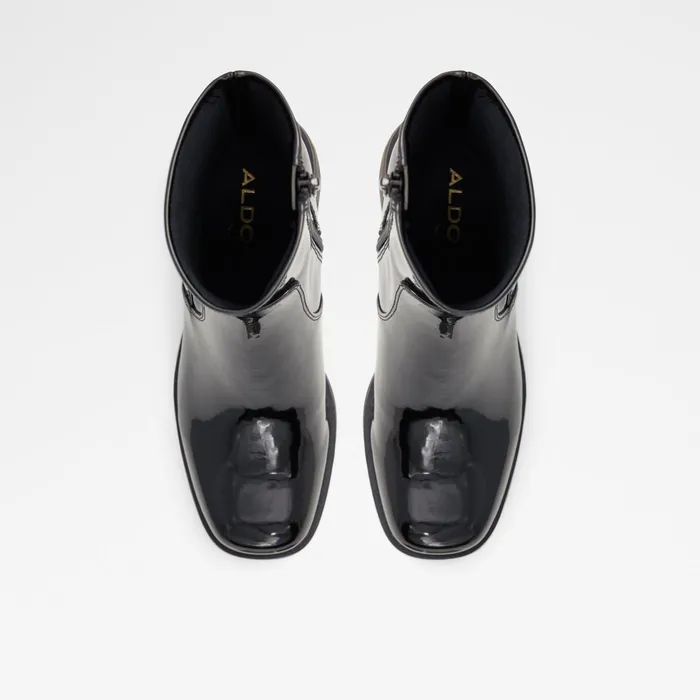 Upstep Black Synthetic Patent Women ALDO Boots