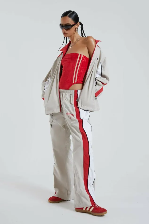Uptown Windbreaker Track Pants Grey Women Jaded London Trousers