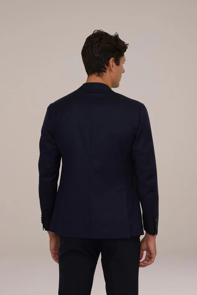 Van Laack Blazers Men Luxury Virgin Wool Slim Fit Blue Jacket Van Laack Blazers Men Luxury Virgin Wool Slim Fit Blue Jacket