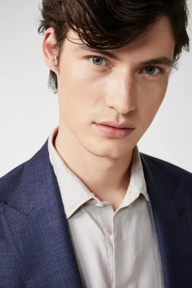 Van Laack Blazers Men Structured Jacket In Simple Wool With Modern Peak Lapels Blue Van Laack Blazers Men Structured Jacket In Simple Wool With Modern Peak Lapels Blue