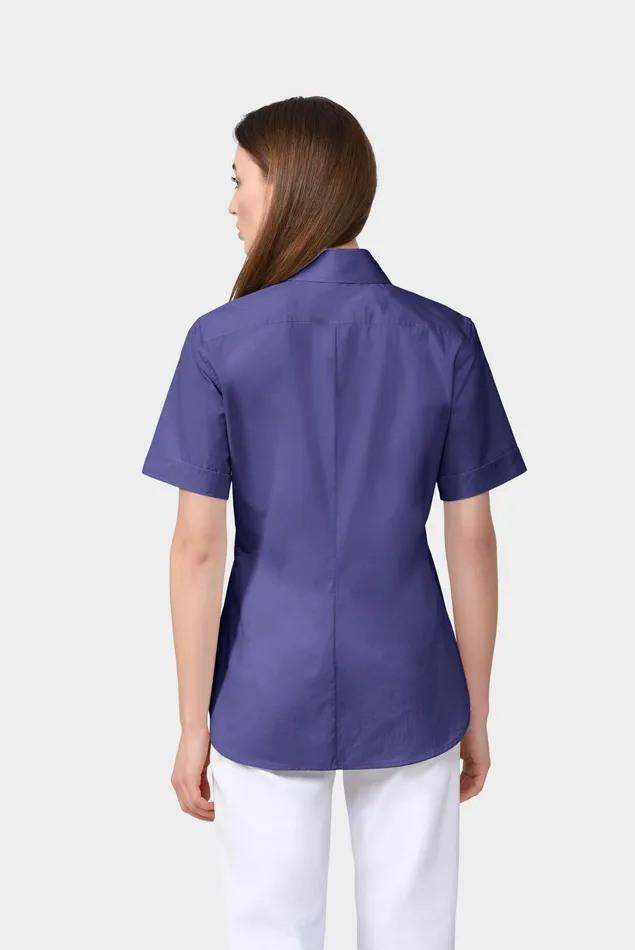 Van Laack Business Blouses Women Shirt In Stretch Cotton With Smooth Paper Touch Effect Blue Van Laack Business Blouses Women Shirt In Stretch Cotton With Smooth Paper Touch Effect Blue