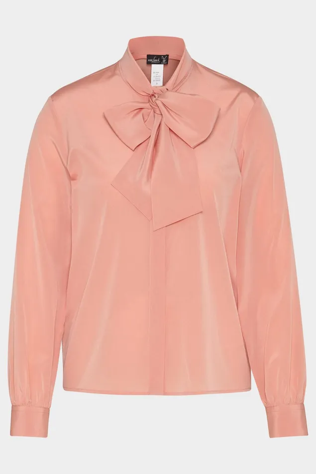 Van Laack Casual Blouses Women Silk Blouse With Shawl Collar Pink