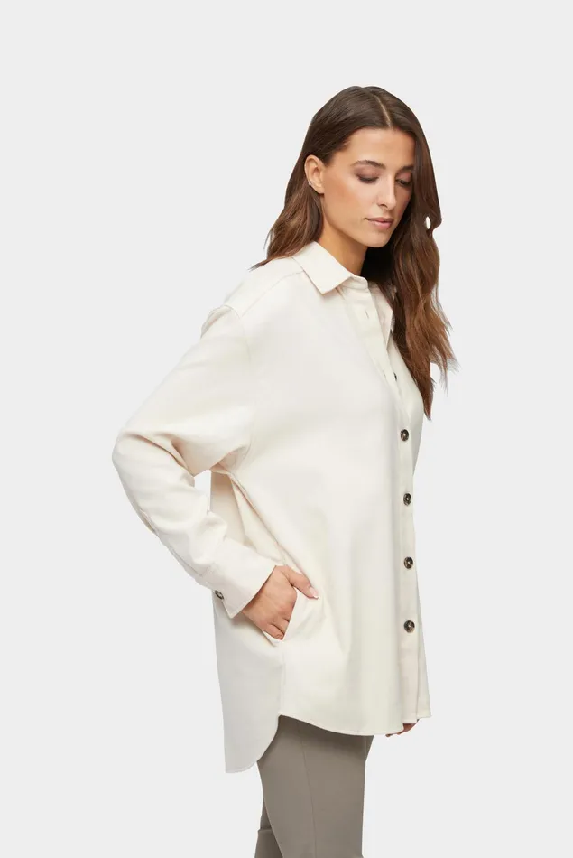 Van Laack Casual Blouses Women Women039s Beige Flannel Twill Overshirt Van Laack Casual Blouses Women Women039s Beige Flannel Twill Overshirt