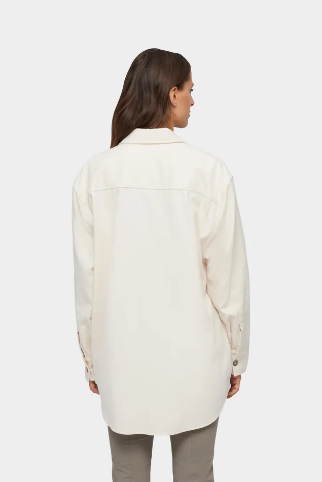 Van Laack Casual Blouses Women Women039s Beige Flannel Twill Overshirt Van Laack Casual Blouses Women Women039s Beige Flannel Twill Overshirt
