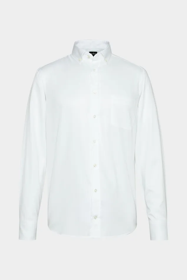 Van Laack Casual Shirts Men Structured Plain Shirt Nattbasket Weave