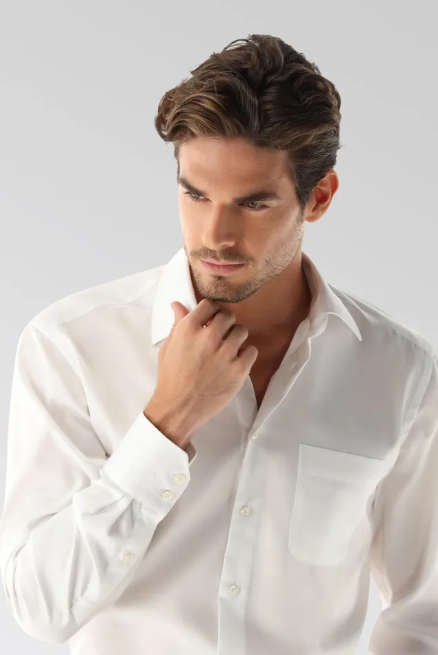 Van Laack ComfortFit Shirts Men Wrinkle Free Twill Shirt Comfort Fit White Van Laack ComfortFit Shirts Men Wrinkle Free Twill Shirt Comfort Fit White