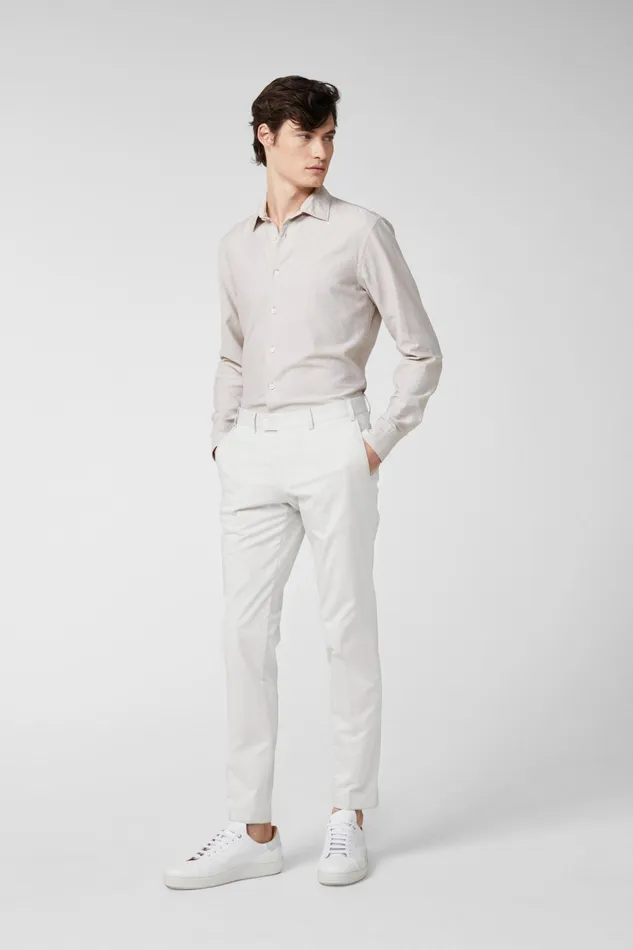 Van Laack Jeans and Pants Men CottonStretch Chino Pant White