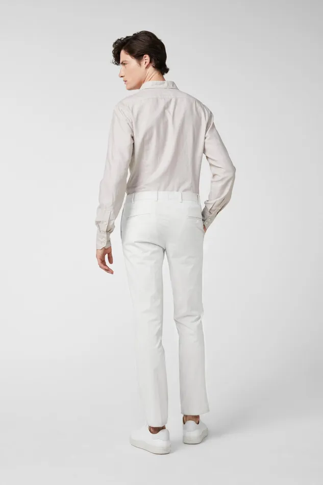 Van Laack Jeans and Pants Men CottonStretch Chino Pant White Van Laack Jeans and Pants Men CottonStretch Chino Pant White
