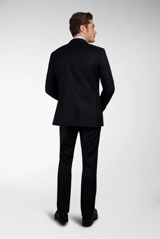 Van Laack Jeans and Pants Men Wool Trousers Slim Fit Black Van Laack Jeans and Pants Men Wool Trousers Slim Fit Black