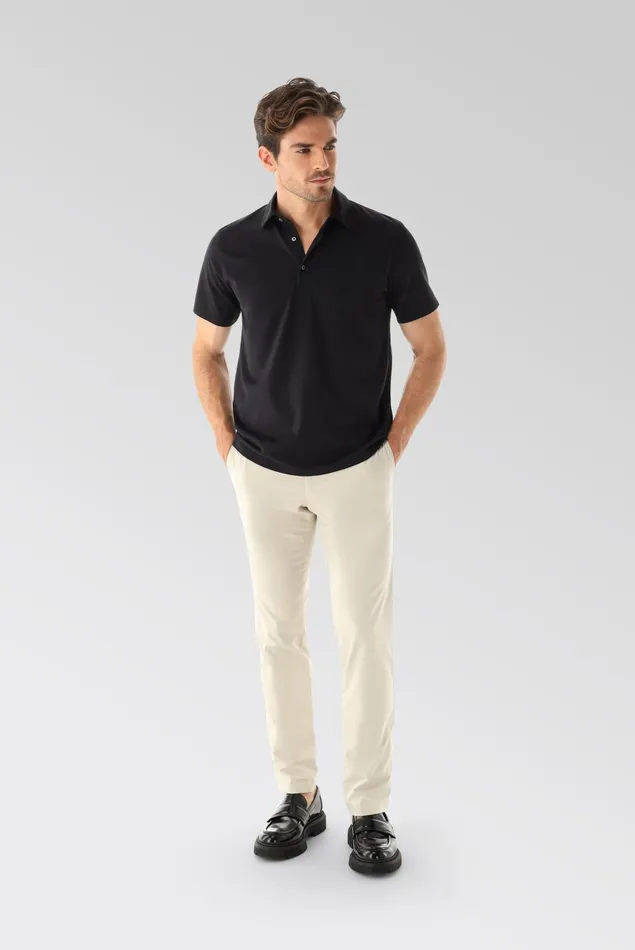 Van Laack Poloshirts Men Jersey Polo Shirt Urban Look Black Van Laack Poloshirts Men Jersey Polo Shirt Urban Look Black