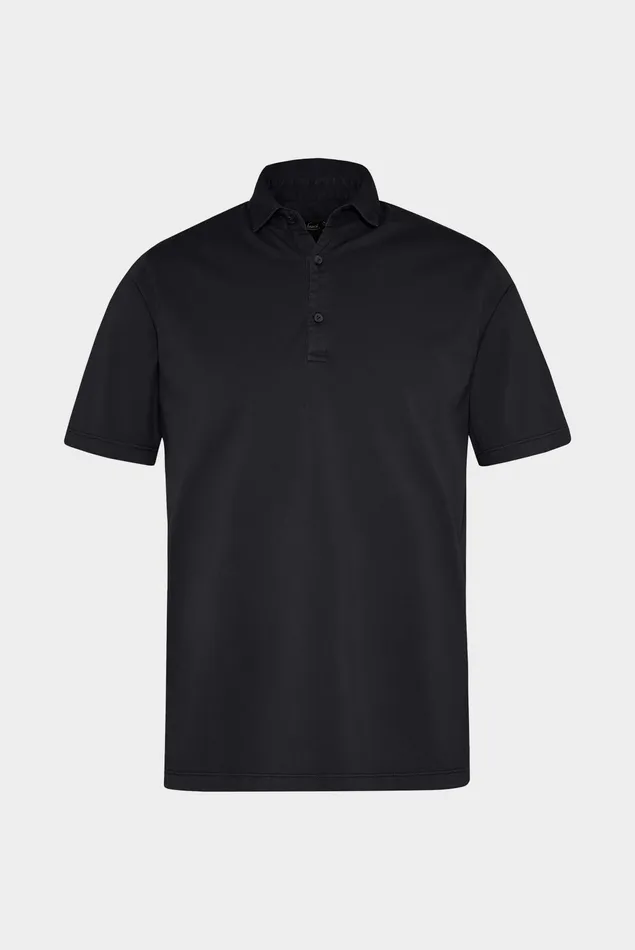 Van Laack Poloshirts Men Jersey Polo Shirt Urban Look Black Van Laack Poloshirts Men Jersey Polo Shirt Urban Look Black