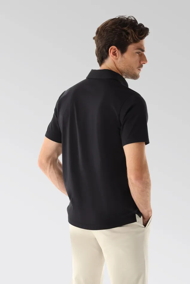 Van Laack Poloshirts Men Jersey Polo Shirt Urban Look Black Van Laack Poloshirts Men Jersey Polo Shirt Urban Look Black