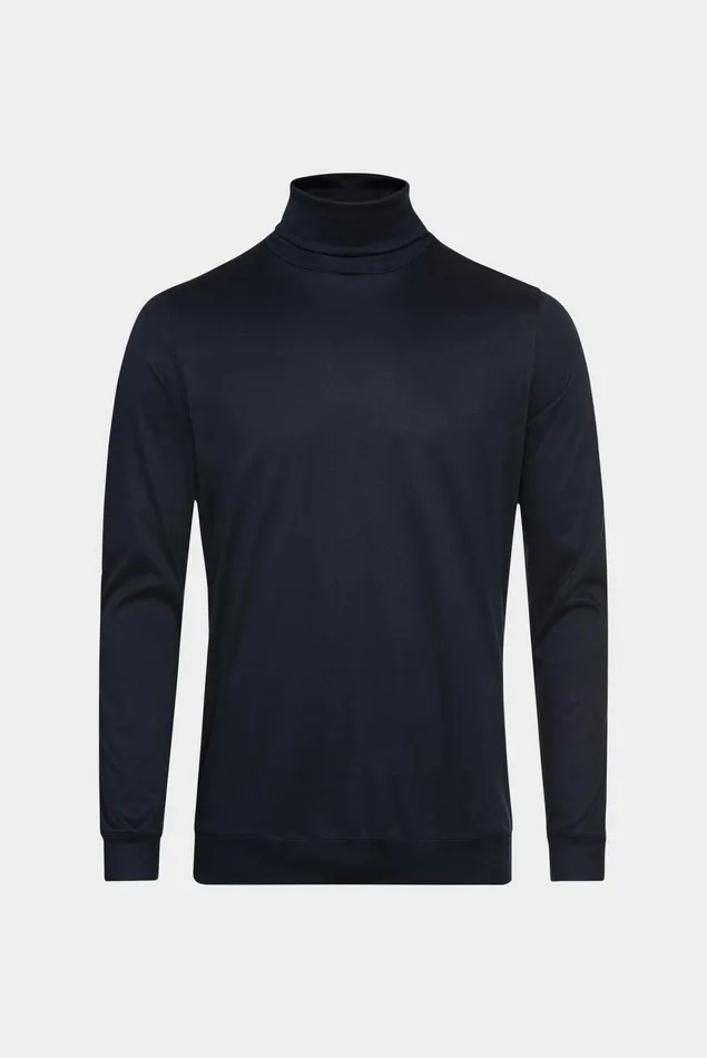 Van Laack Sweaters and Cardigans Men Longsleeve Swiss Cotton Jersey Crew Neck TShirt Navy Van Laack Sweaters and Cardigans Men Longsleeve Swiss Cotton Jersey Crew Neck TShirt Navy