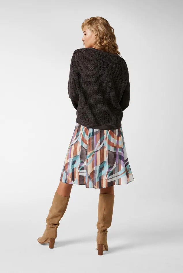 Van Laack Sweaters and Cardigans Women Crewneck Sweater In Cottonlinenlurex Blend Gray Van Laack Sweaters and Cardigans Women Crewneck Sweater In Cottonlinenlurex Blend Gray