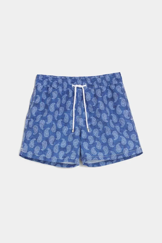 Van Laack Swimwear Men Swim Shorts With Paisley Print
