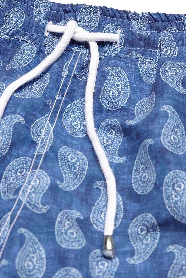 Van Laack Swimwear Men Swim Shorts With Paisley Print Van Laack Swimwear Men Swim Shorts With Paisley Print