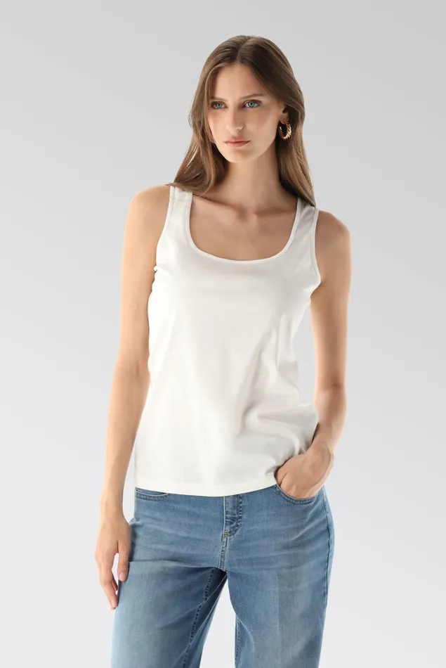 Van Laack Tops and TShirts Women Manea 8211 Tanktop In Swiss Cotton Jersey
