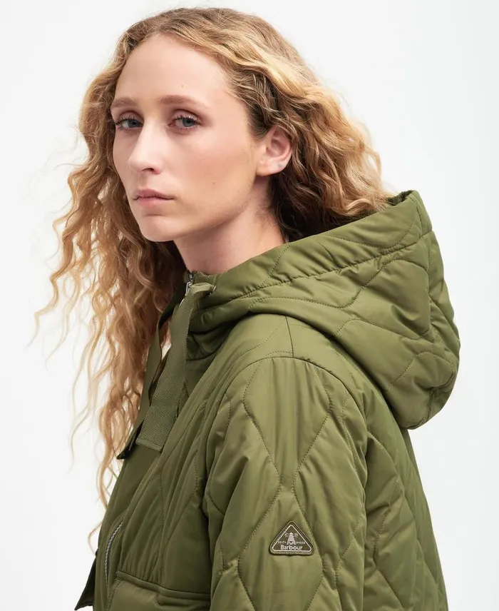 Venton Quilted Jacket Military Olive Women Barbour Quilted Jackets
