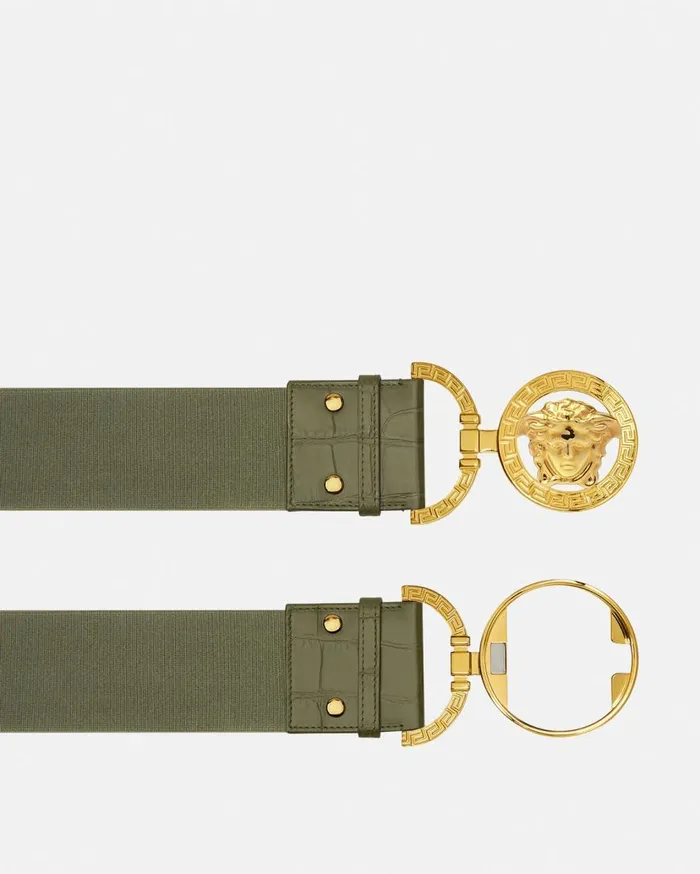 Versace Belts Medusa 03995 CrocEffect Belt 16034 4 Cm Green 8211 Women Versace Belts Medusa 03995 CrocEffect Belt 16034 4 Cm Green 8211 Women