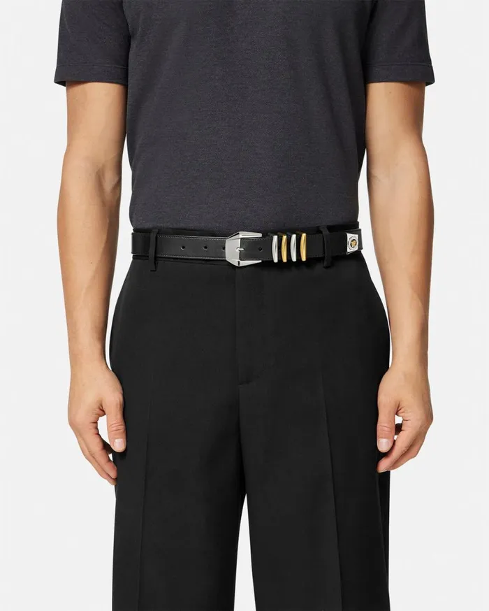 Versace Belts Medusa Heritage Leather Belt 3 Cm Black 8211 Men Versace Belts Medusa Heritage Leather Belt 3 Cm Black 8211 Men