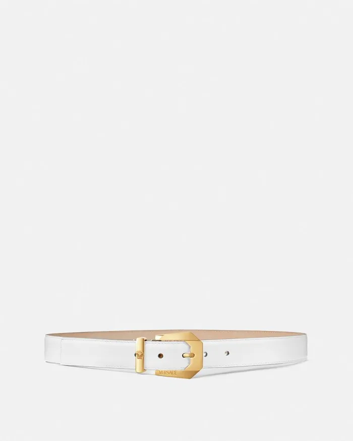 Versace Belts Medusa Heritage Leather Belt 3 Cm White 8211 Women