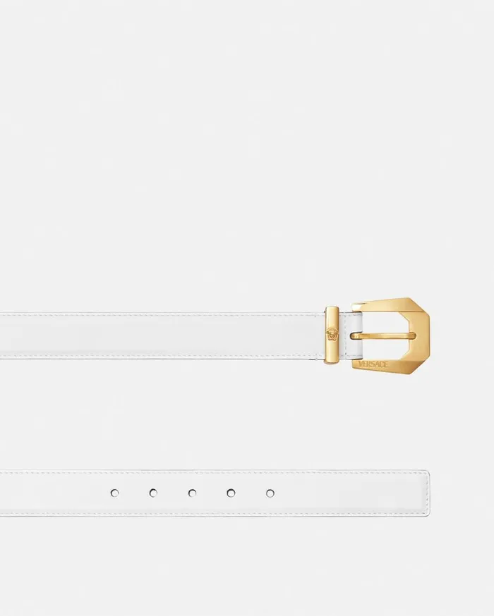 Versace Belts Medusa Heritage Leather Belt 3 Cm White 8211 Women Versace Belts Medusa Heritage Leather Belt 3 Cm White 8211 Women
